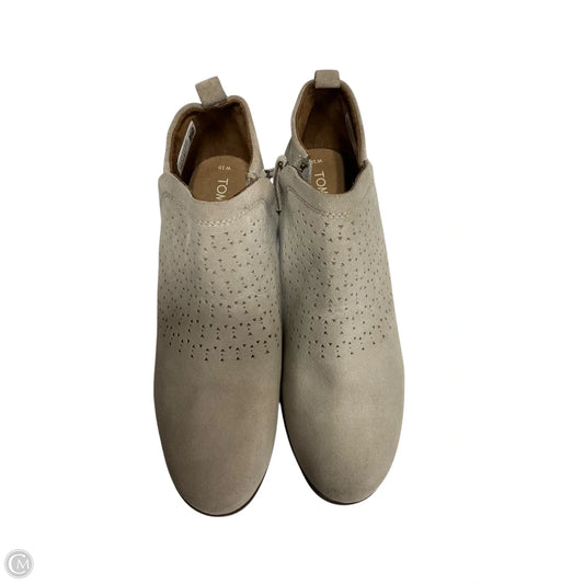 Boots Ankle Flats By Toms In Tan, Size: 10