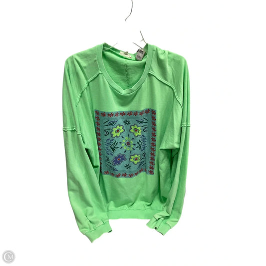 Top Long Sleeve By Easel In Green, Size: L