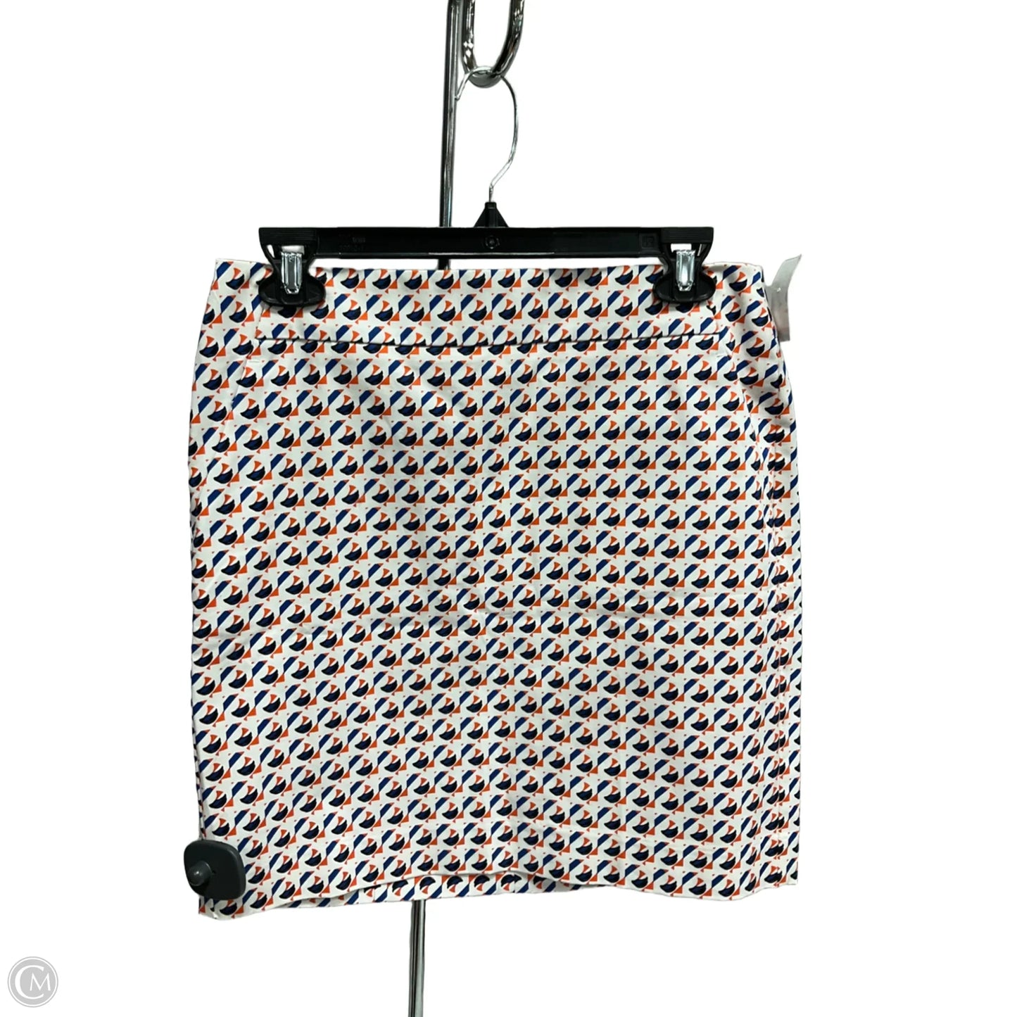 Skirt Mini & Short By Ann Taylor In Orange & White, Size: 2