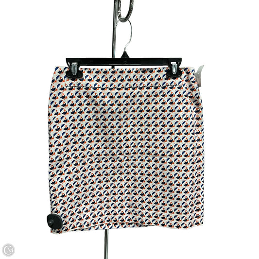 Skirt Mini & Short By Ann Taylor In Orange & White, Size: 2