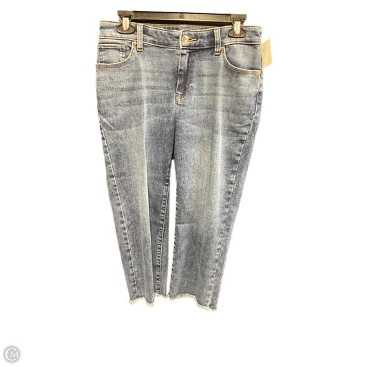 Jeans Cropped By Chicos In Blue Denim, Size: 0