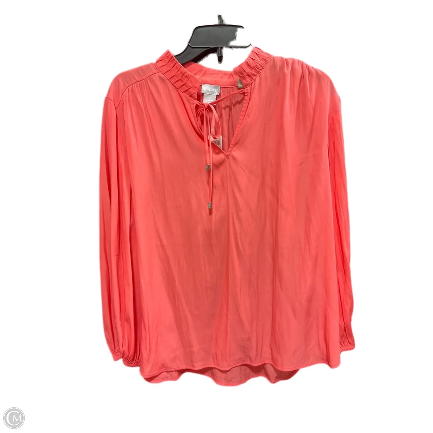 Top Long Sleeve By Chicos In Orange, Size: Xl