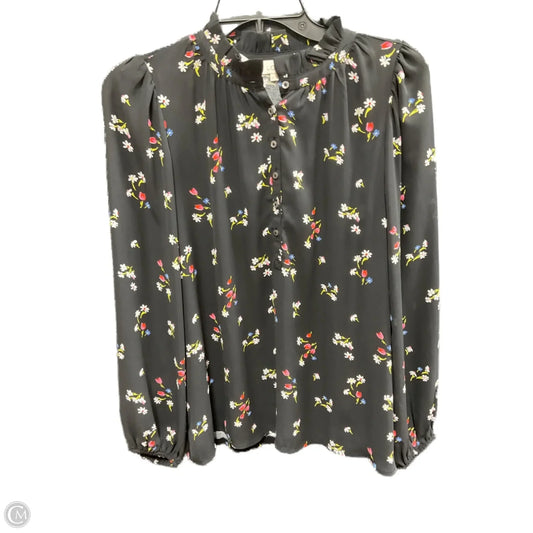 Top Long Sleeve By Loft In Floral Print, Size: M