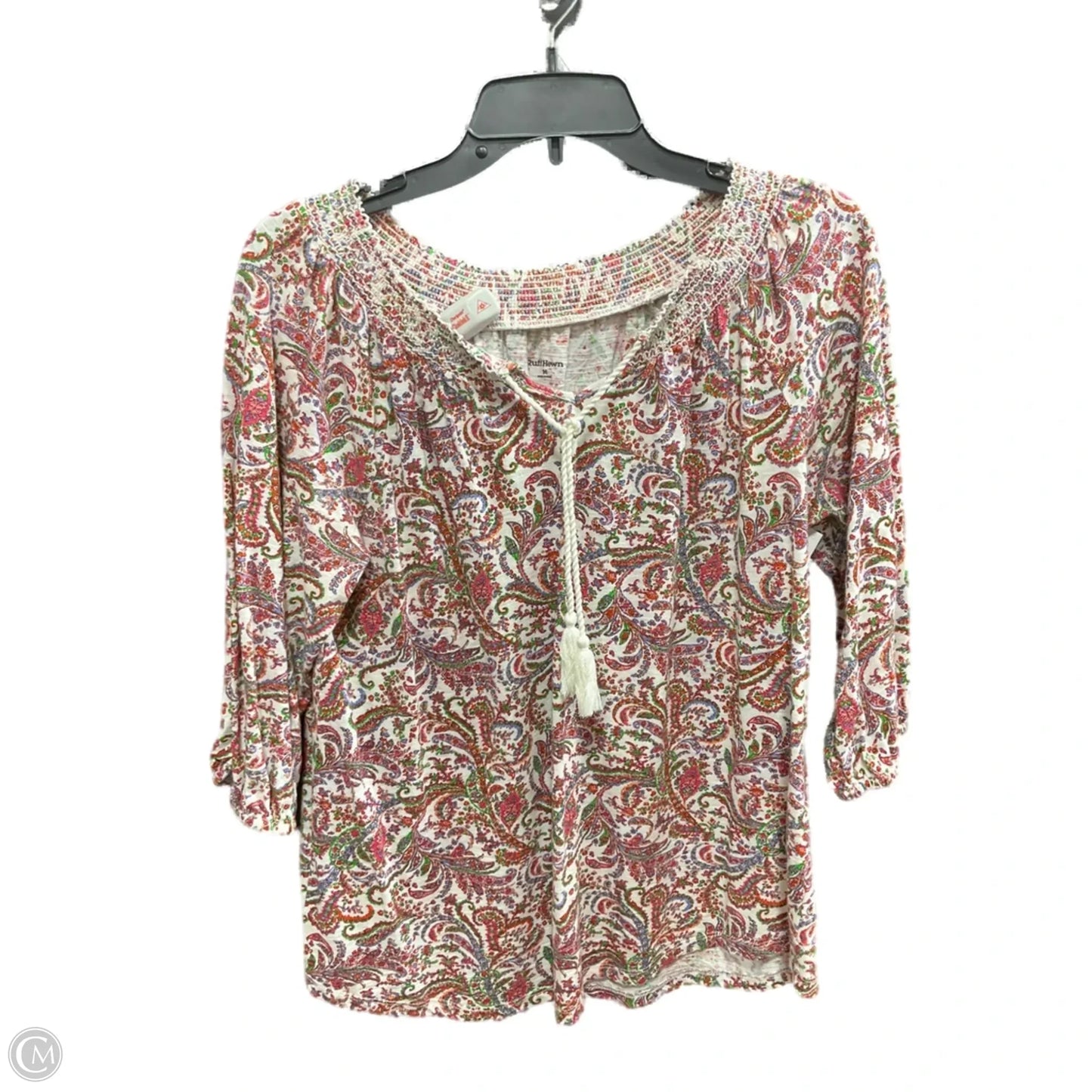 Top 3/4 Sleeve Basic By Ruff Hewn In Multi-colored, Size: M