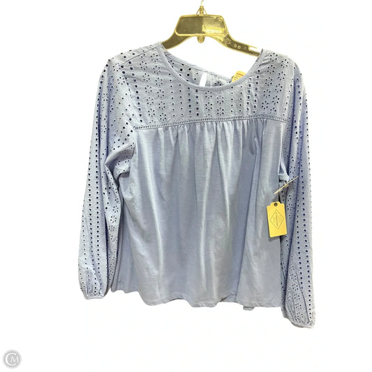 Top Long Sleeve By St Johns Bay In Blue, Size: Xl