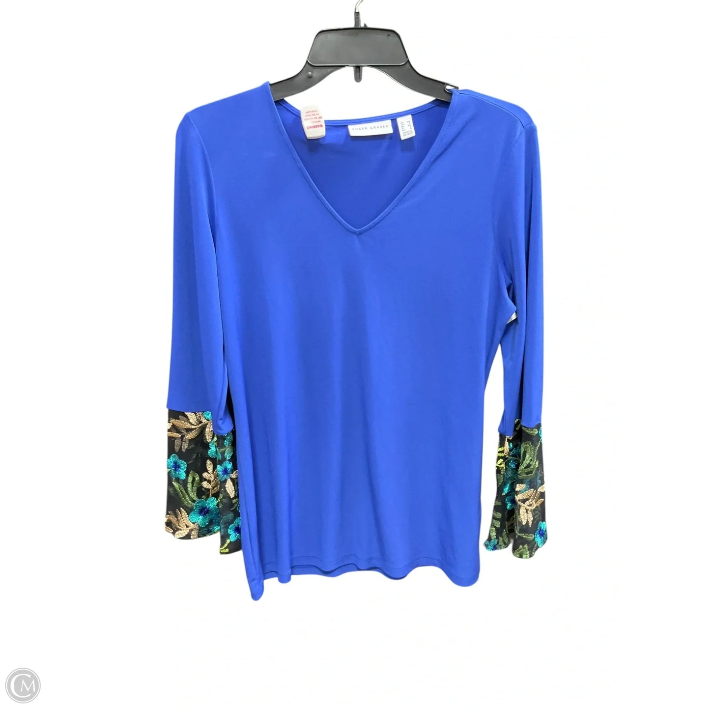 Top Long Sleeve By Susan Graver In Blue, Size: Xs