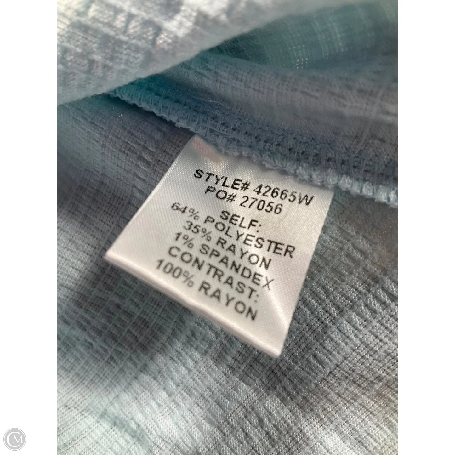 Top 3/4 Sleeve By Skies Are Blue In Teal, Size: Xl