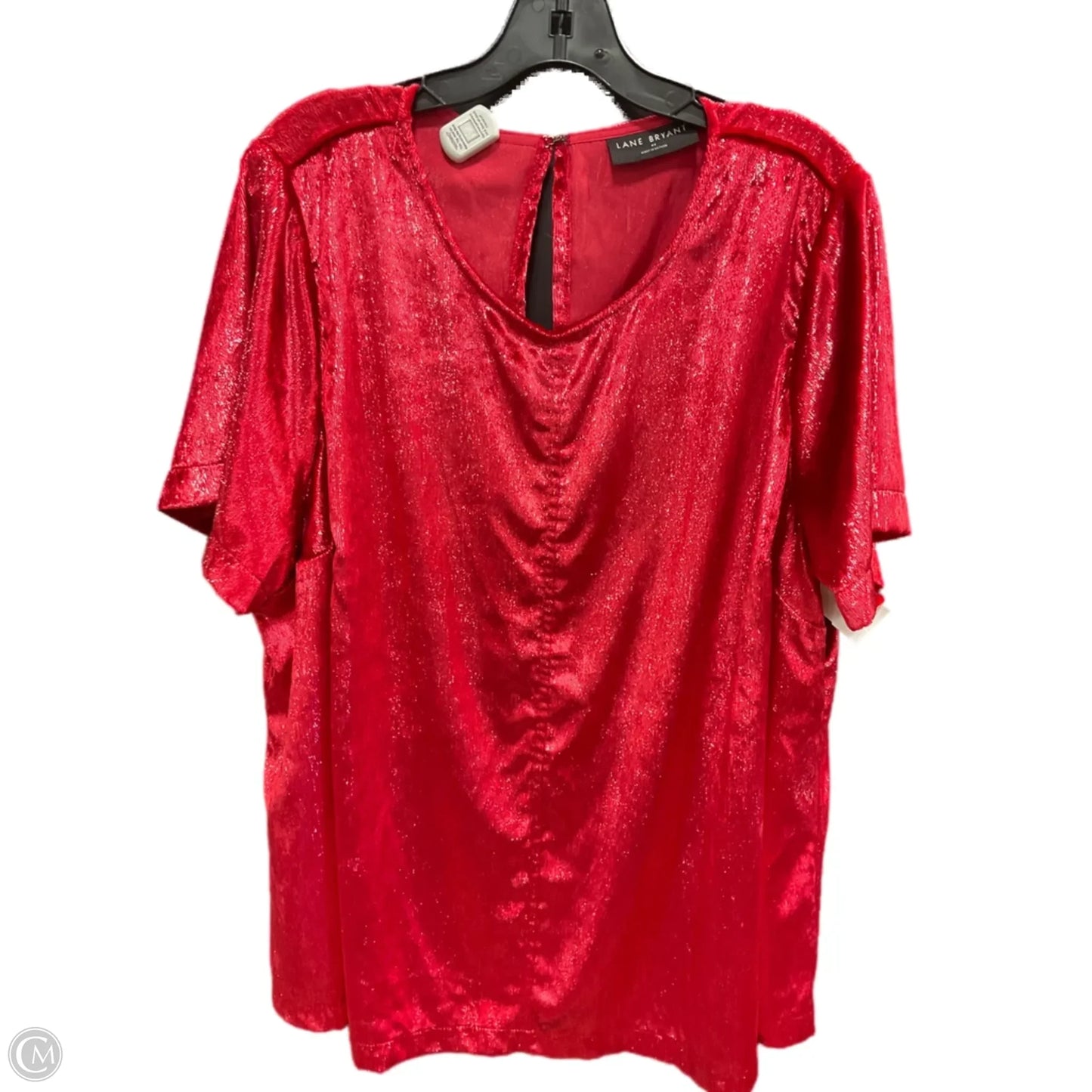 Top Short Sleeve By Lane Bryant In Red, Size: Xxl