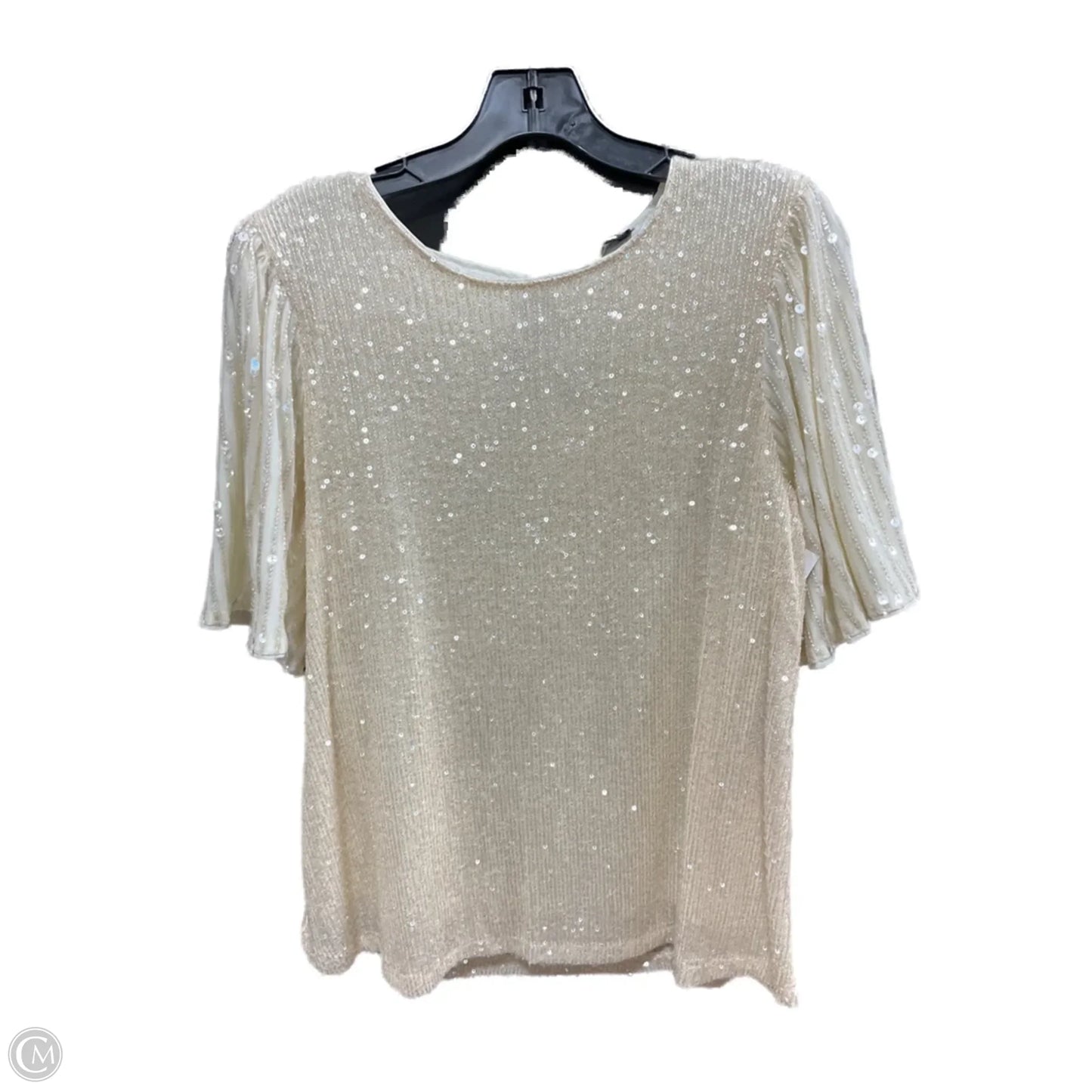 Top Short Sleeve By Cable And Gauge In Cream, Size: Xl