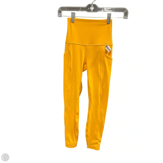 Athletic Leggings By Lululemon In Yellow, Size: 0