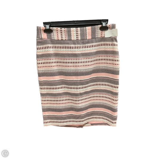 Skirt Mini & Short By Loft In Striped Pattern, Size: 2