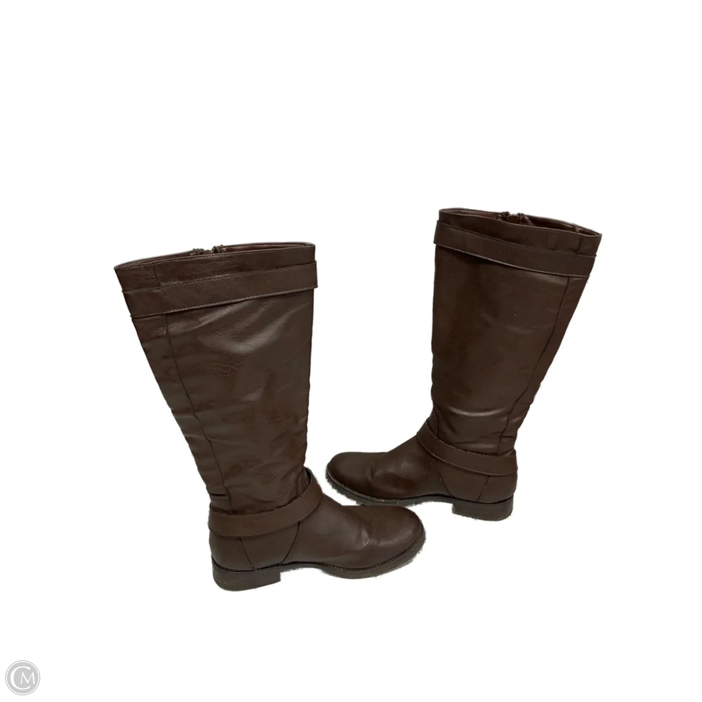 Boots Knee Flats By Nicole In Brown, Size: 8