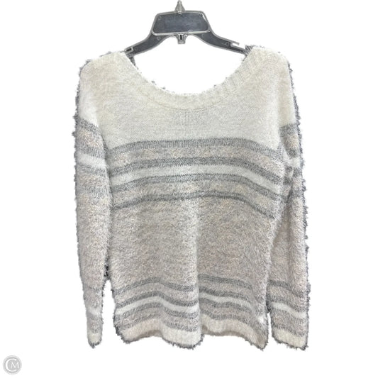 Sweater By Limited In White, Size: L