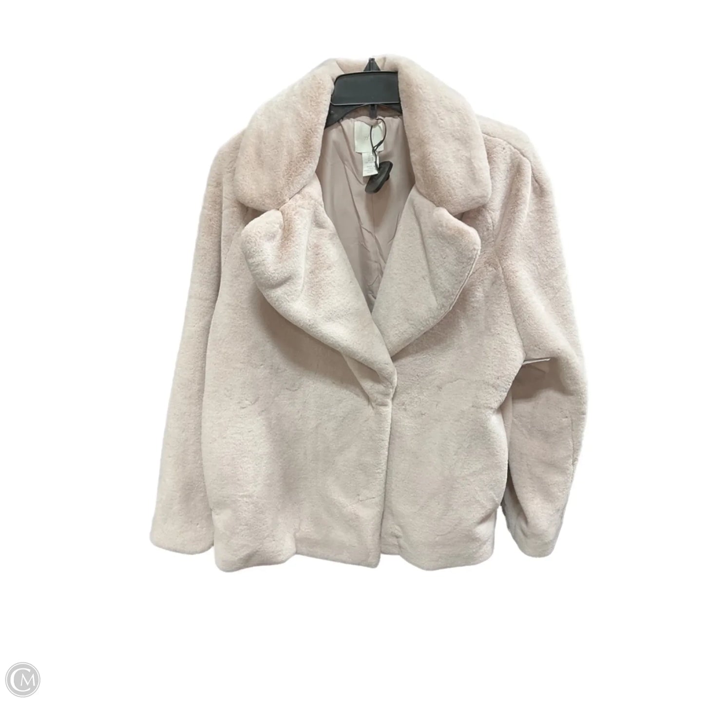 Coat Faux Fur & Sherpa By H&m In Pink, Size: M