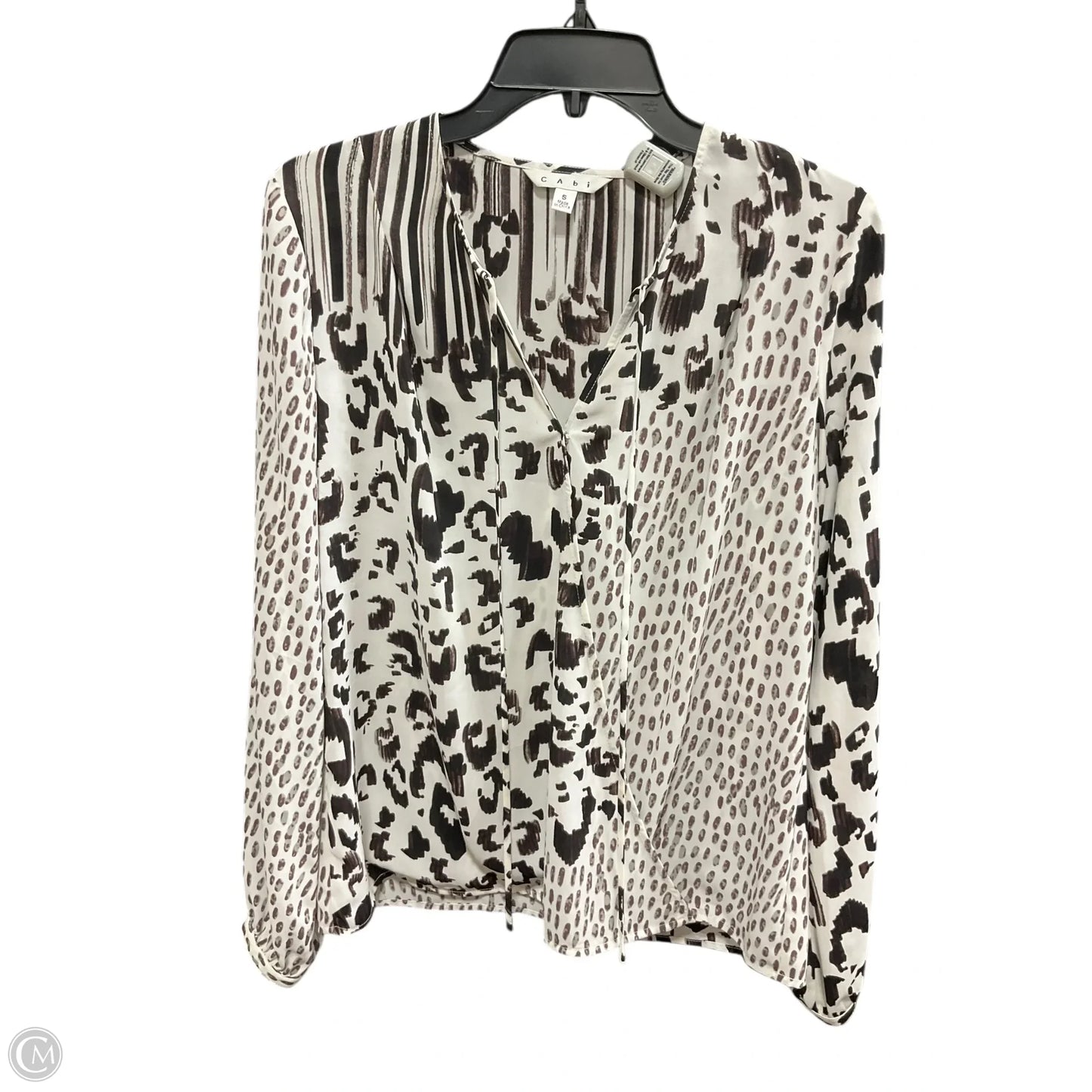 Top Long Sleeve By Cabi In Animal Print, Size: S