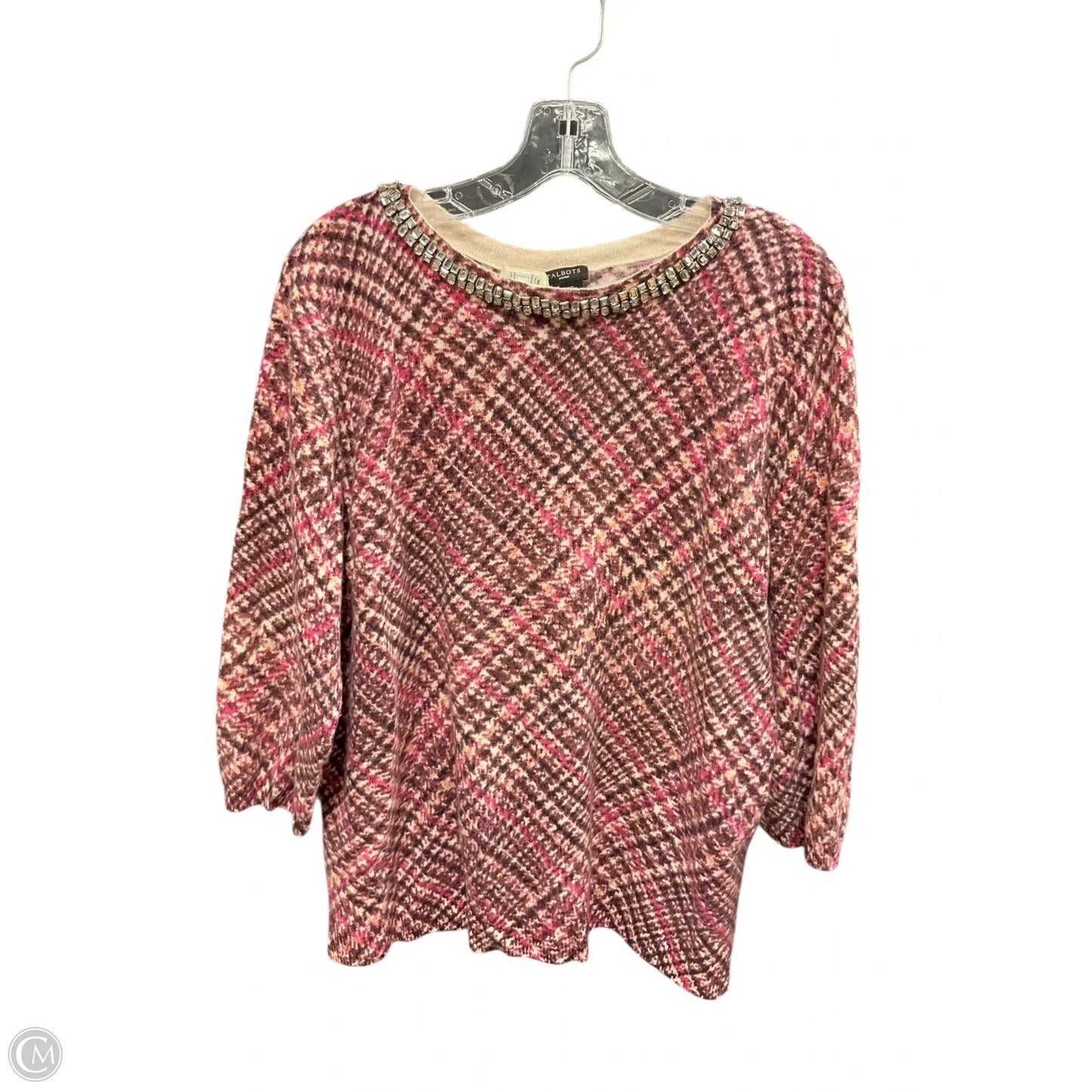 Sweater Short Sleeve By Talbots In Pink, Size: 2x
