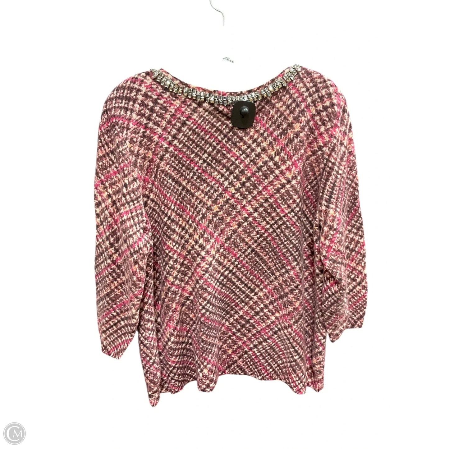 Sweater Short Sleeve By Talbots In Pink, Size: 2x