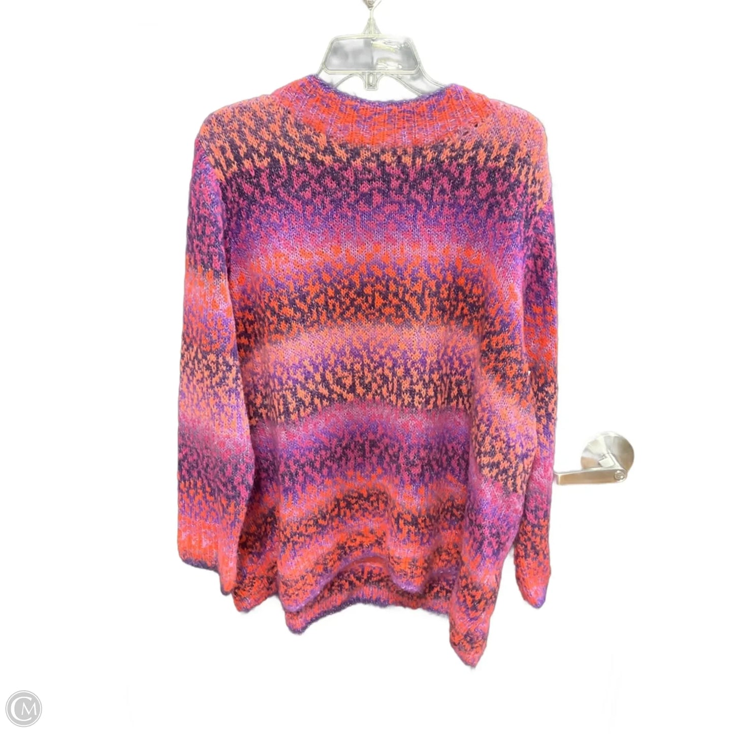Sweater By Clothes Mentor In Pink & Purple, Size: 2x