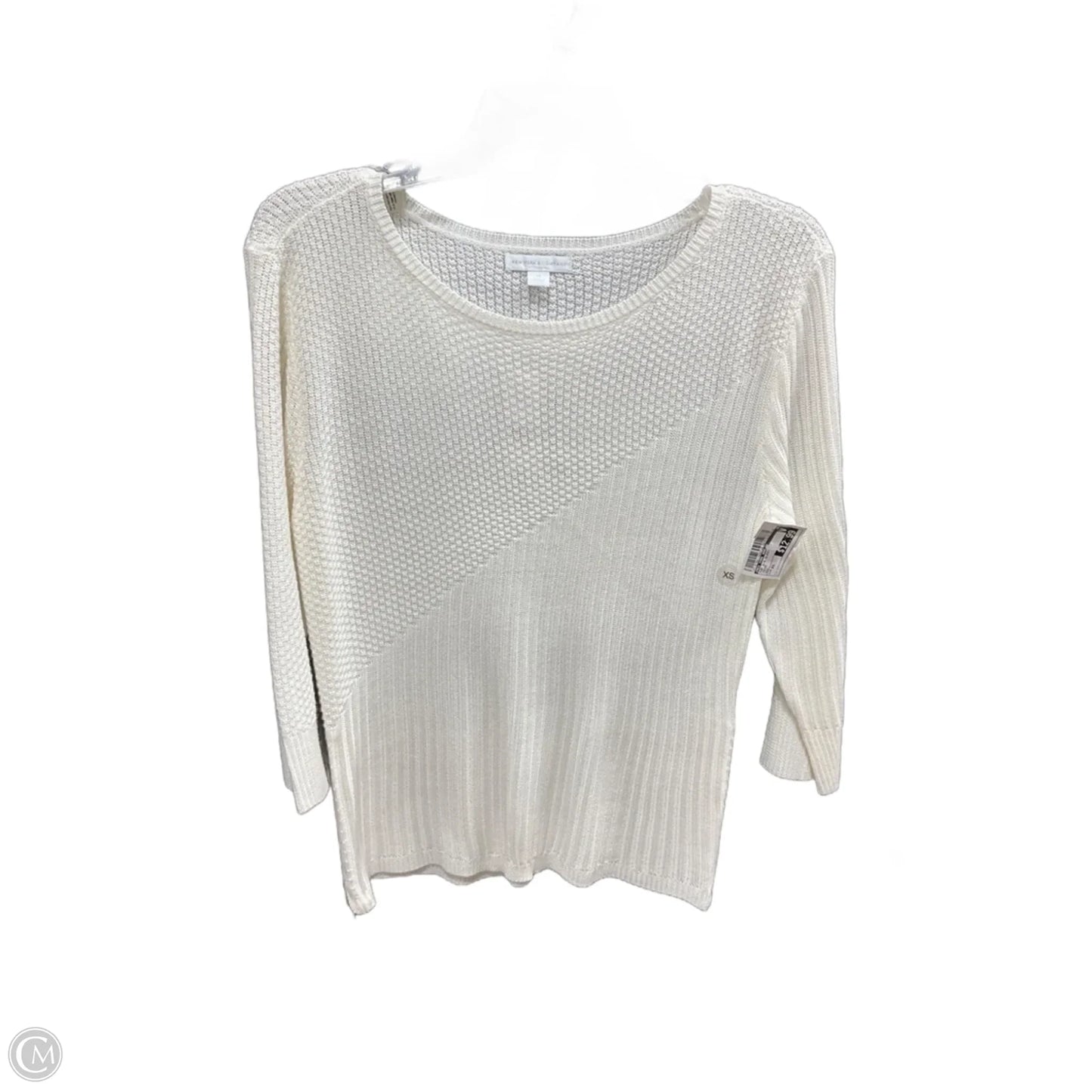 Top 3/4 Sleeve By New York And Co In Cream, Size: Xs
