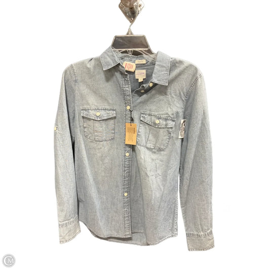 Blouse Long Sleeve By J. Crew In Blue, Size: Xs