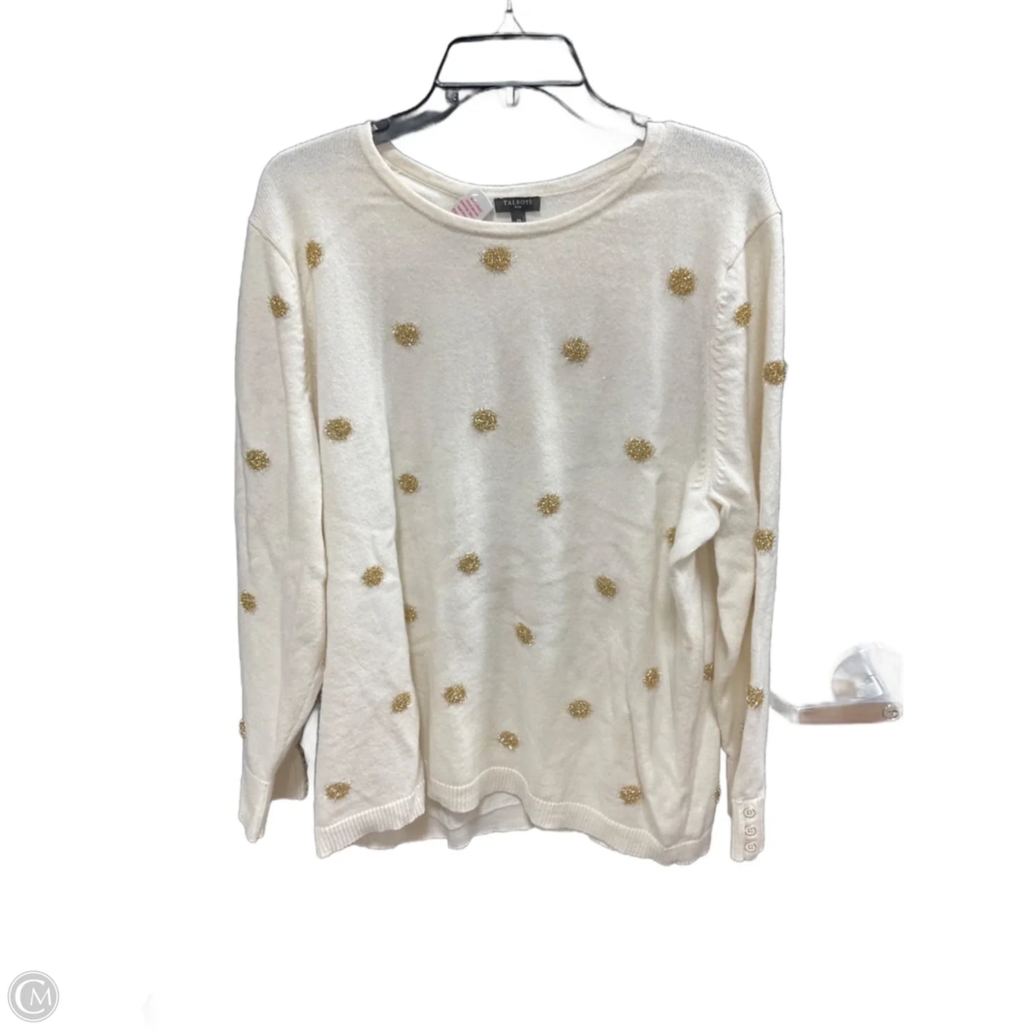 Sweater By Talbots In Cream, Size: 2x