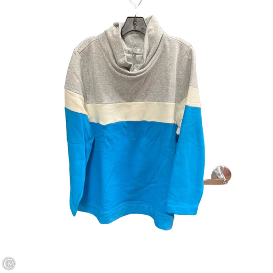 Sweatshirt Collar By Talbots In Striped Pattern, Size: 2x