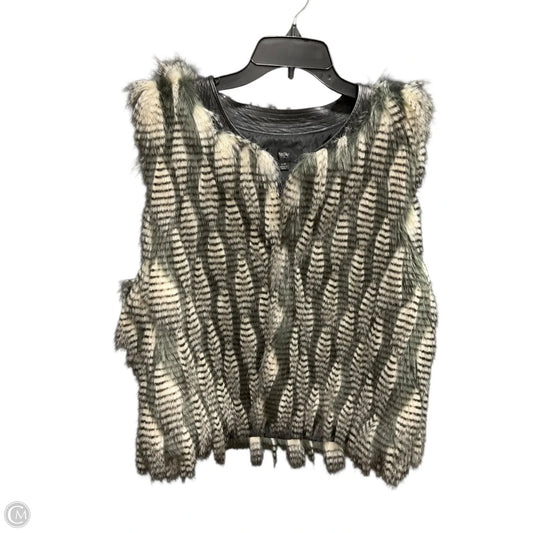 Vest Faux Fur & Sherpa By Mossimo In Green, Size: L