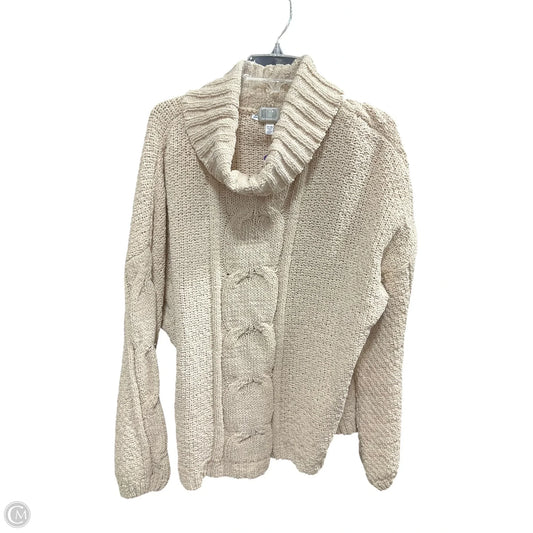 Sweater By Seven 7 In Tan, Size: Xxl
