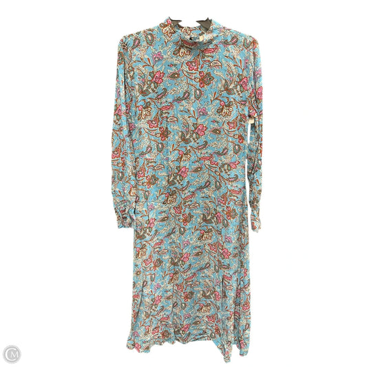 Dress Casual Midi By Loft In Floral Print, Size: M