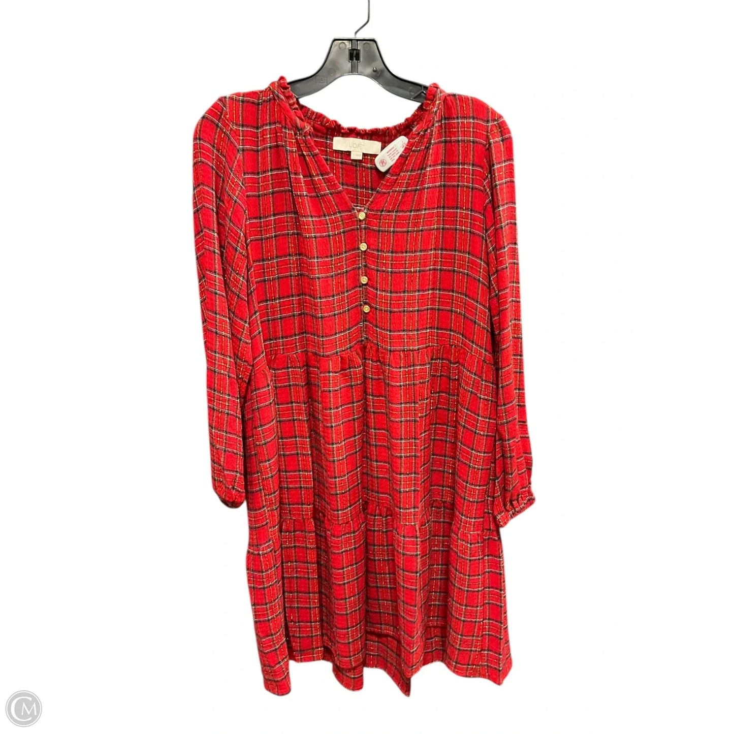 Dress Casual Short By Loft In Plaid Pattern, Size: S