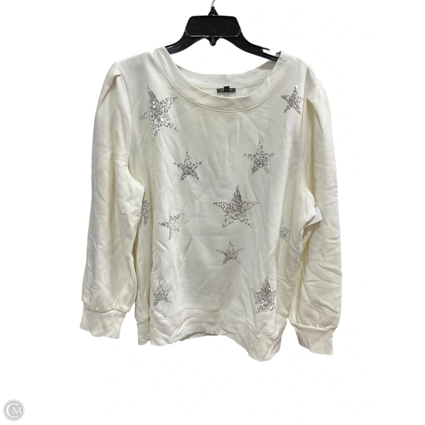 Sweatshirt Crewneck By Talbots In Cream, Size: 2x