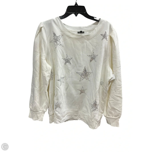 Sweatshirt Crewneck By Talbots In Cream, Size: 2x