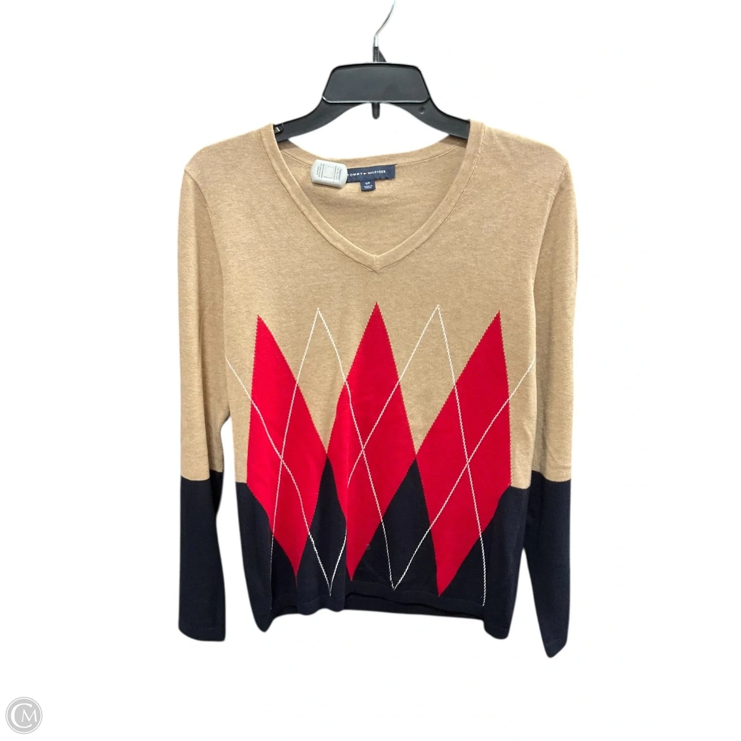 Top Long Sleeve By Tommy Hilfiger In Tan, Size: S