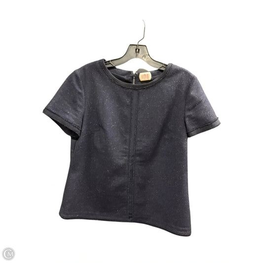 Top Short Sleeve By Banana Republic In Navy, Size: M