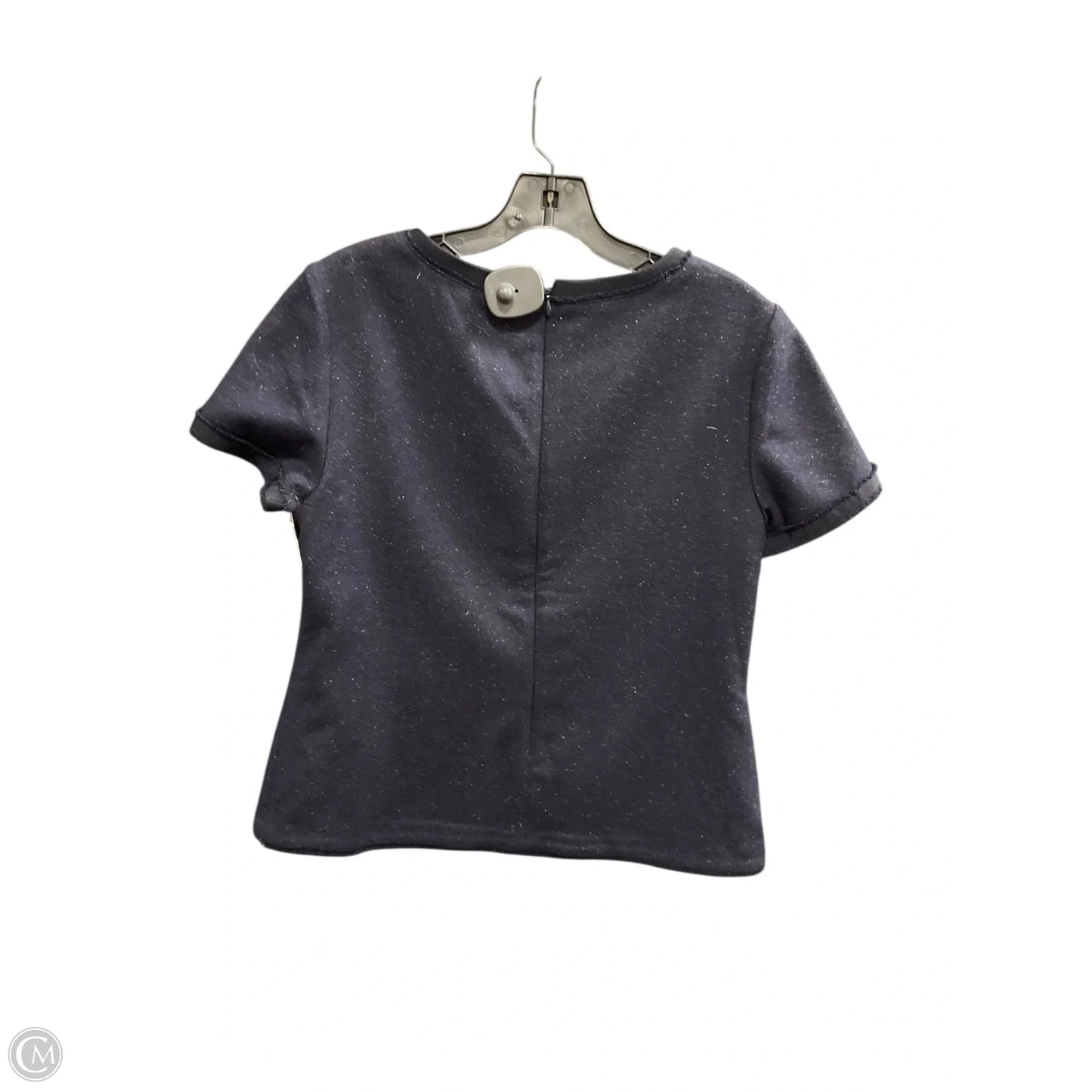 Top Short Sleeve By Banana Republic In Navy, Size: M