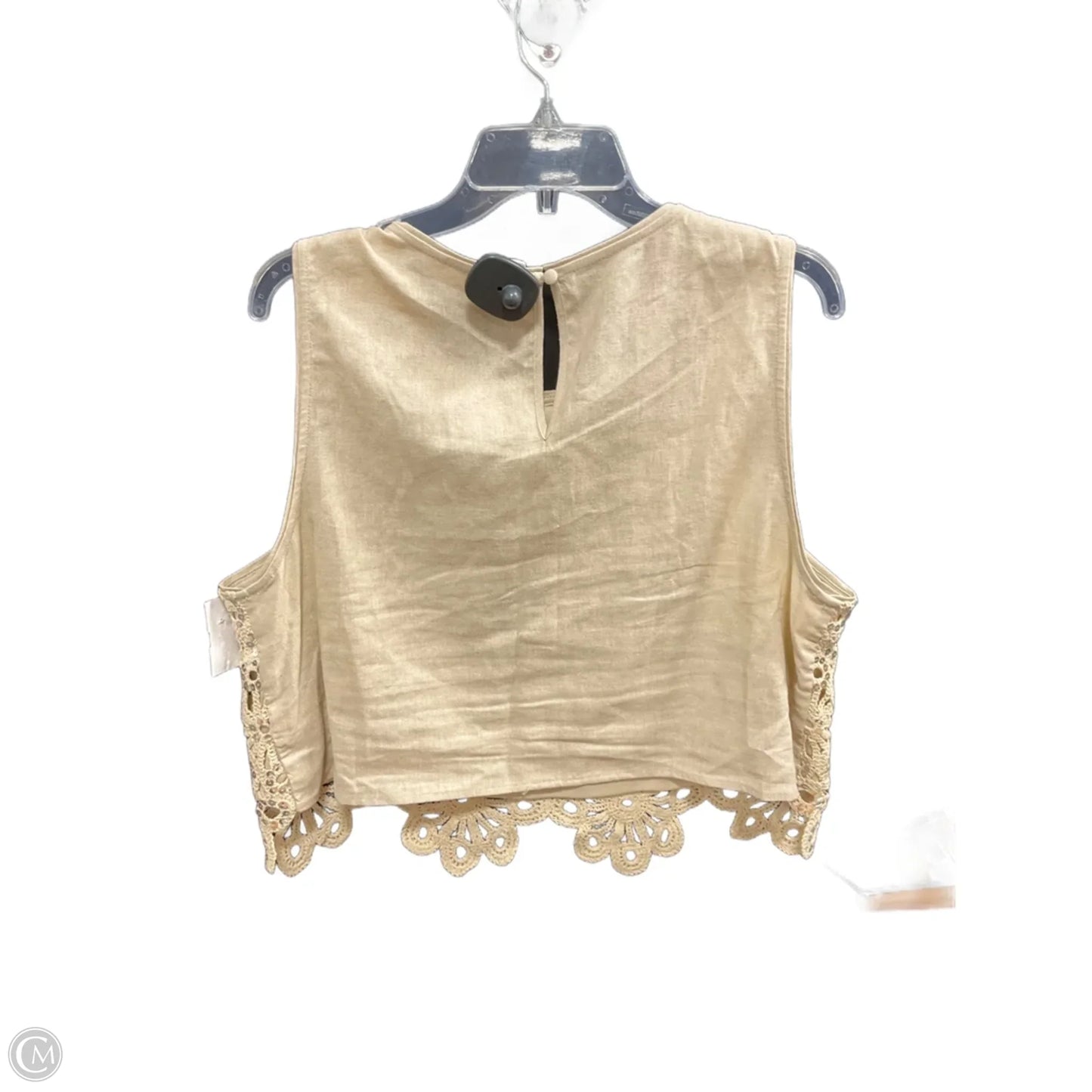 Top Sleeveless By Lc Lauren Conrad In Tan, Size: Xl