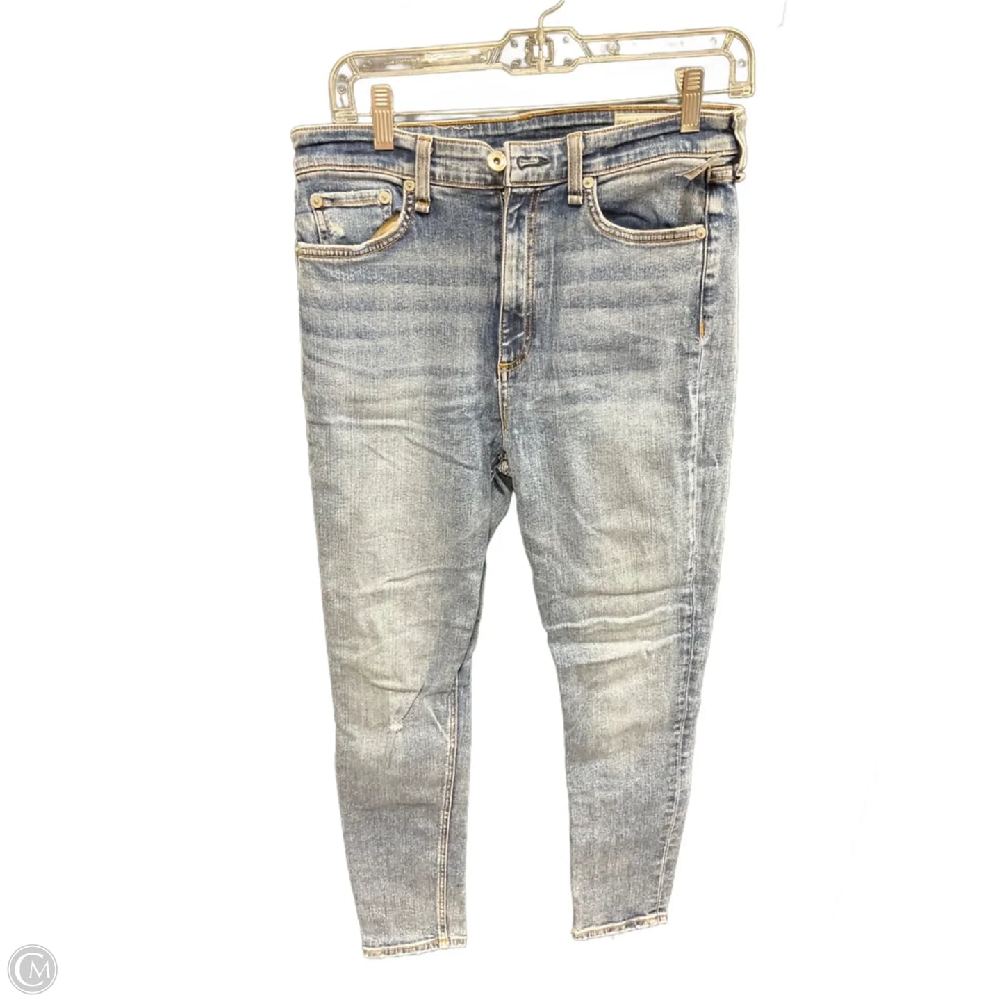 Jeans Skinny By Rag And Bone In Blue Denim, Size: 8
