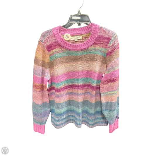 Sweater By Loft In Pink & Purple, Size: L