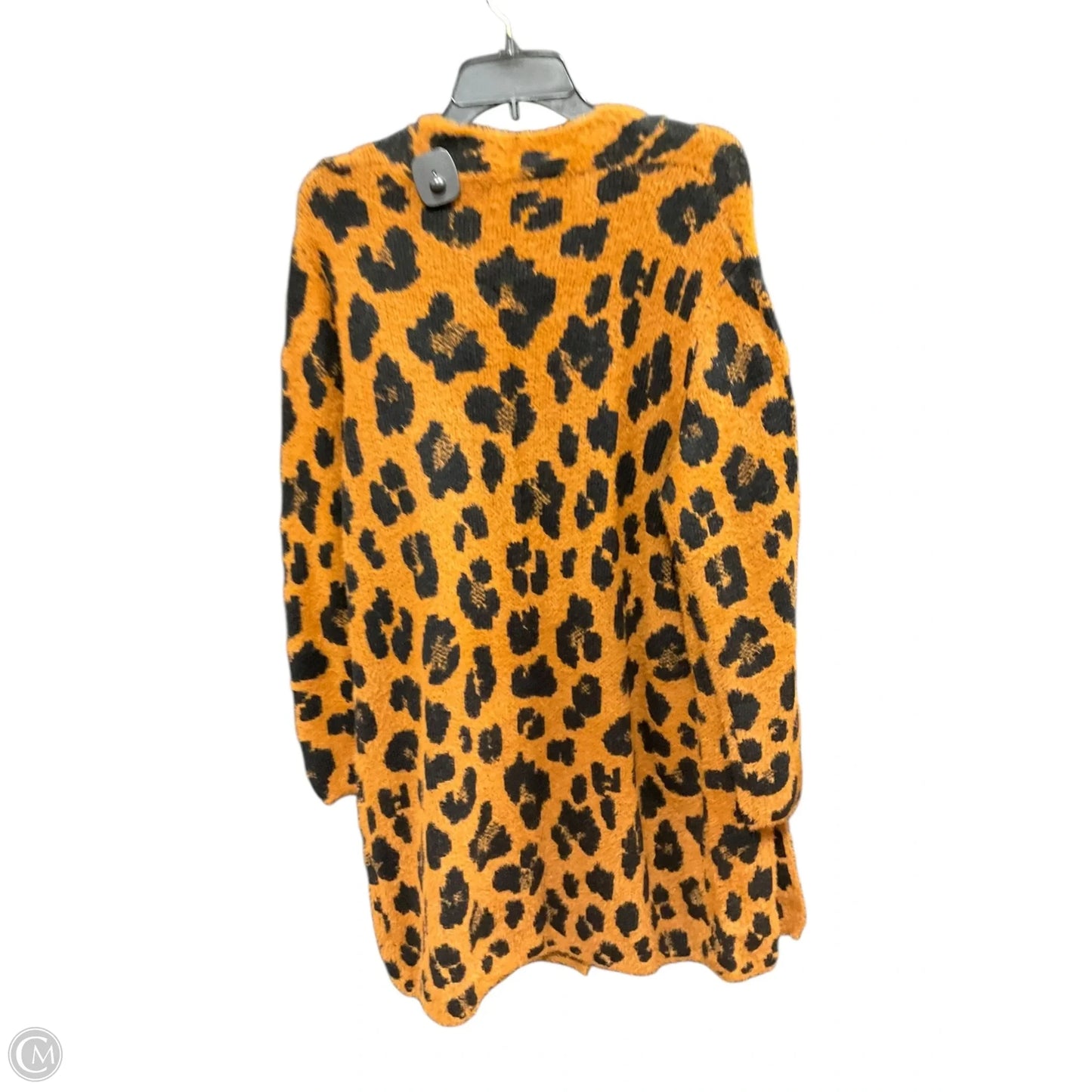 Sweater Cardigan By Nine West In Animal Print, Size: L