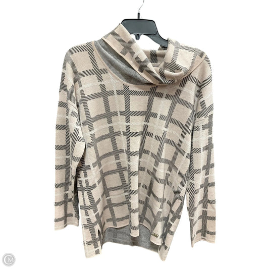 Sweater By Calvin Klein In Tan & White, Size: M