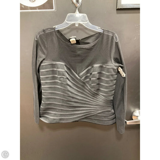 Top Long Sleeve By Js Collections In Black, Size: L