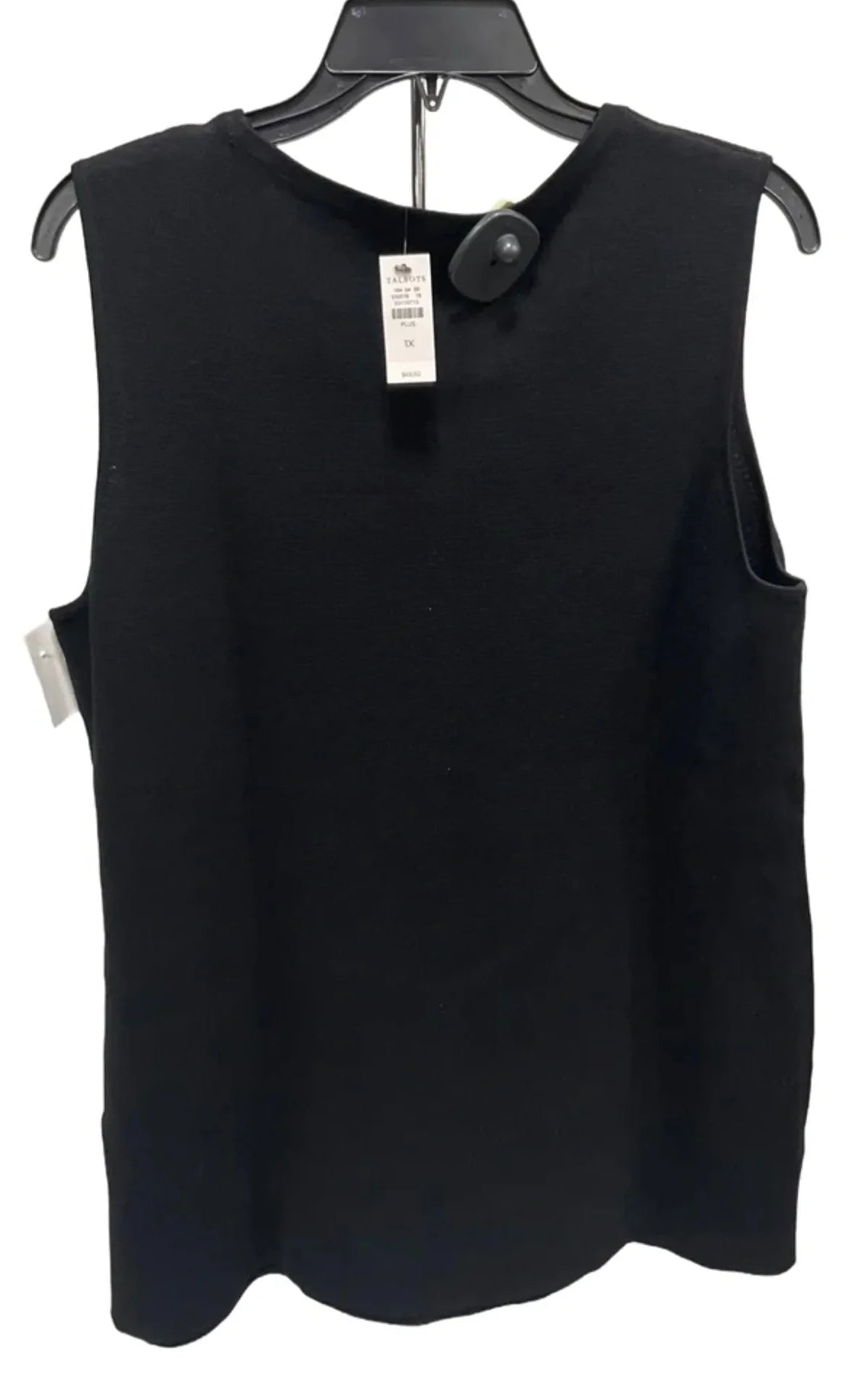 Top Sleeveless By Talbots In Black, Size: 1x