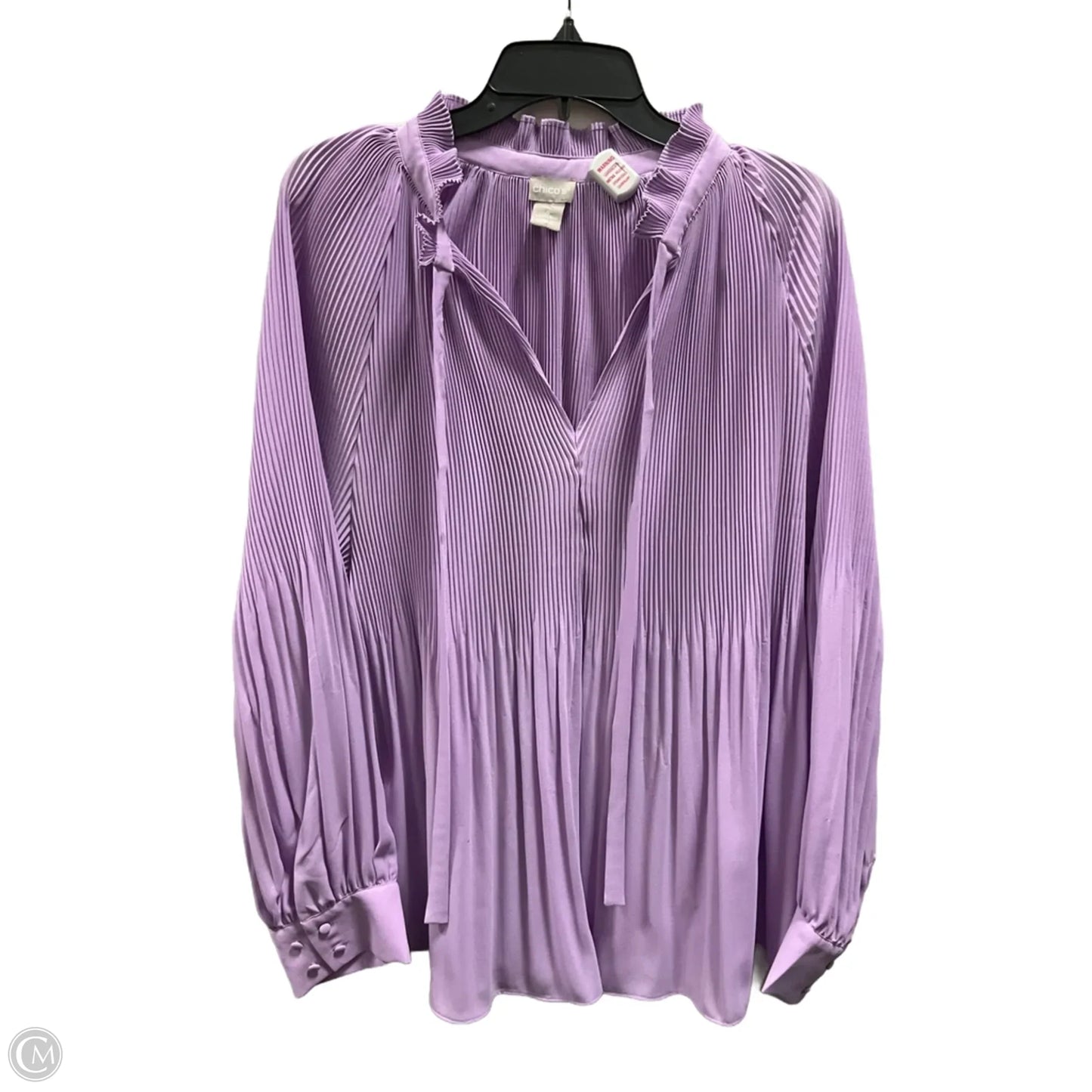 Top Long Sleeve By Chicos In Purple, Size: Xxl