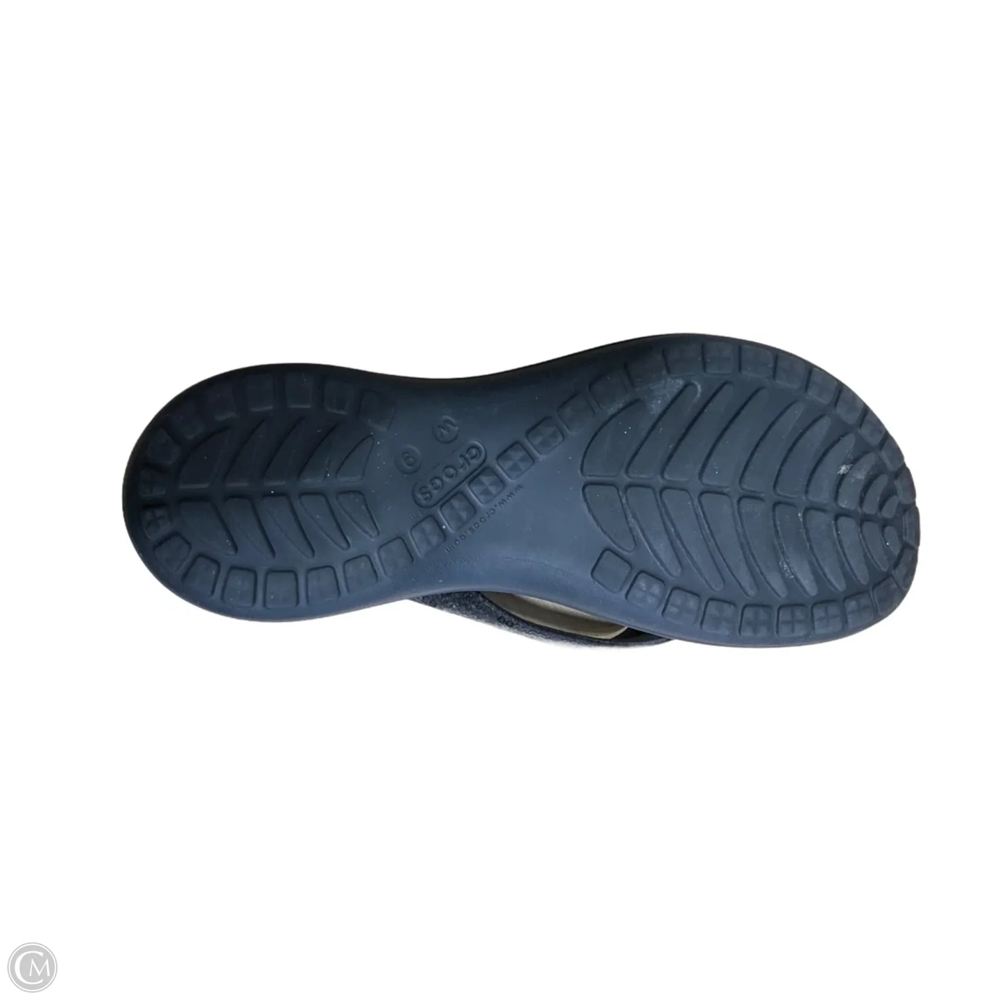 Sandals Flip Flops By Crocs In Black, Size: 9