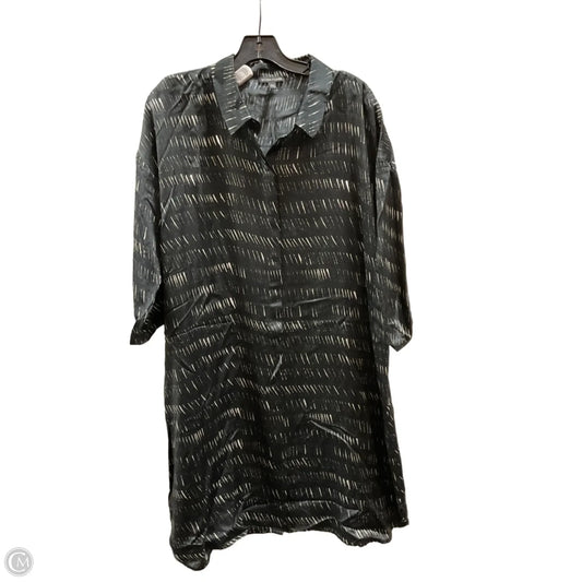 Dress Casual Midi By Eileen Fisher In Grey, Size: L