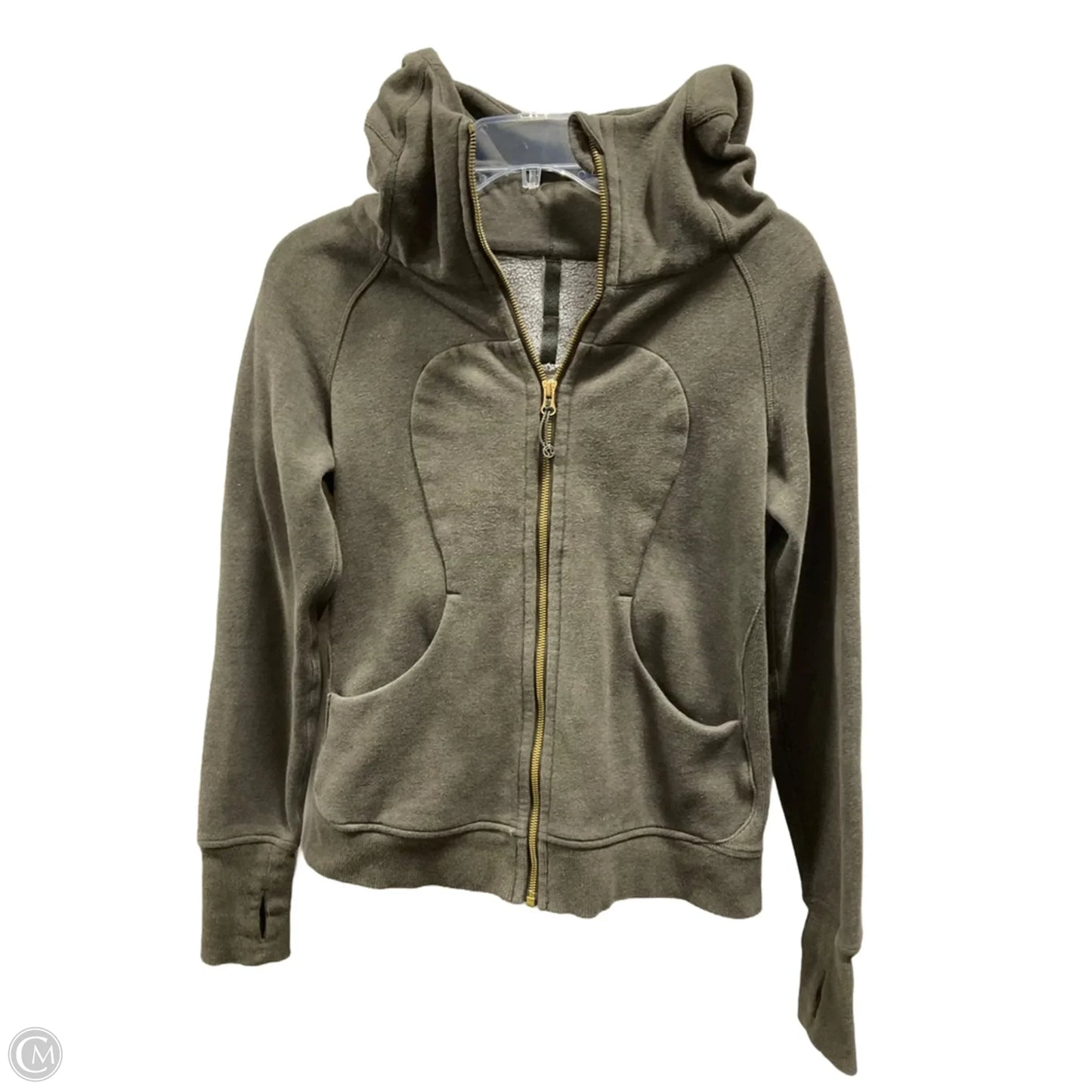 Athletic Jacket By Lululemon In Green, Size: S