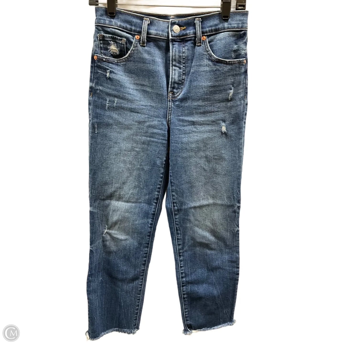 Jeans Straight By Express In Blue Denim, Size: 2