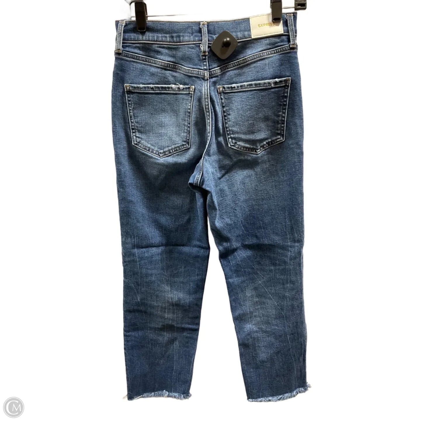 Jeans Straight By Express In Blue Denim, Size: 2