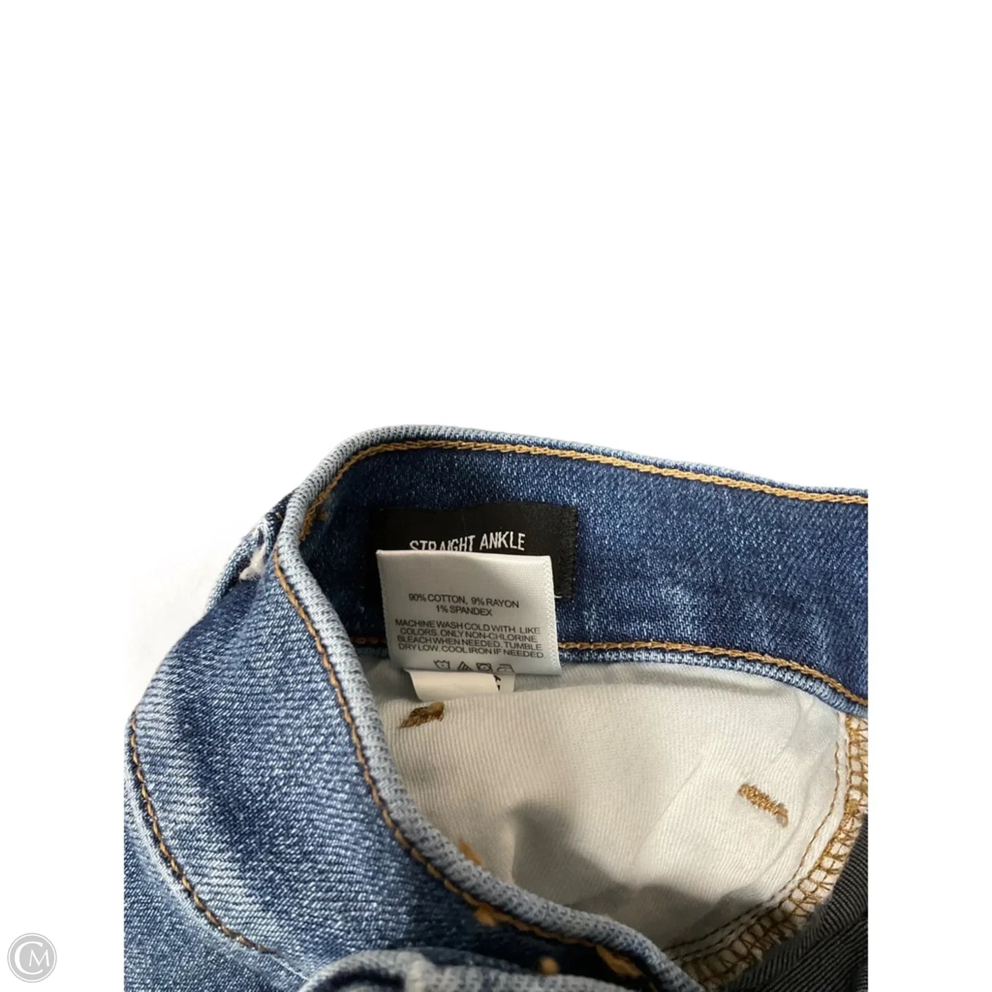 Jeans Straight By Express In Blue Denim, Size: 2
