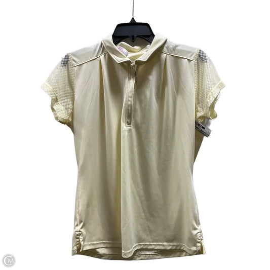 Athletic Top Short Sleeve By Pebble Beach In Yellow, Size: L